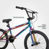 imageJOYSTAR Gemsbok 20 Inch Kids Freestyle BMX Bike for Boys Girls Ages 712 Years 20quot Kids Bicycles for Beginner Level Riders Dual Hand Brakes 2 Pegs Multiple ColorsOil Slick