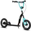 imageJOYSTAR Kick Scooter for Kids 5 Teens ampamp Youth Lightweight Kids Scooter with Adjustable Handlebar 2 Wheel Scooter for Boys ampamp Girls 12quot Inflatable Wheels Rear Drum BrakesBlack