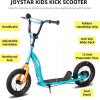 imageJOYSTAR Kick Scooter for Kids 5 Teens ampamp Youth Lightweight Kids Scooter with Adjustable Handlebar 2 Wheel Scooter for Boys ampamp Girls 12quot Inflatable Wheels Rear Drum BrakesBlue