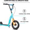 imageJOYSTAR Kick Scooter for Kids 5 Teens ampamp Youth Lightweight Kids Scooter with Adjustable Handlebar 2 Wheel Scooter for Boys ampamp Girls 12quot Inflatable Wheels Rear Drum BrakesBlue