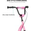 imageJOYSTAR Kick Scooter for Kids 5 Teens ampamp Youth Lightweight Kids Scooter with Adjustable Handlebar 2 Wheel Scooter for Boys ampamp Girls 12quot Inflatable Wheels Rear Drum BrakesPink