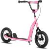 imageJOYSTAR Kick Scooter for Kids 5 Teens ampamp Youth Lightweight Kids Scooter with Adjustable Handlebar 2 Wheel Scooter for Boys ampamp Girls 12quot Inflatable Wheels Rear Drum BrakesPink