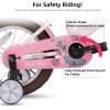 imageJOYSTAR Little Miss Kids Bike for 29 Years Girls 12 14 16 18 Inch Princess Girls Bike with Training Wheels Doll Seat Bike Streamers Toddler Girl Bikes Kids Bicycle Blue Pink WhiteWhite