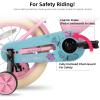 imageJOYSTAR Little Miss Kids Bike for 29 Years Girls 12 14 16 18 Inch Princess Girls Bike with Training Wheels Doll Seat Bike Streamers Toddler Girl Bikes Kids Bicycle Blue Pink WhitePink