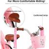 imageJOYSTAR Little Miss Kids Bike for 29 Years Girls 12 14 16 18 Inch Princess Girls Bike with Training Wheels Doll Seat Bike Streamers Toddler Girl Bikes Kids Bicycle Blue Pink WhiteWhite