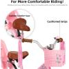 imageJOYSTAR Little Miss Kids Bike for 29 Years Girls 12 14 16 18 Inch Princess Girls Bike with Training Wheels Doll Seat Bike Streamers Toddler Girl Bikes Kids Bicycle Blue Pink WhitePink