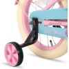 imageJOYSTAR Little Miss Kids Bike for 29 Years Girls 12 14 16 18 Inch Princess Girls Bike with Training Wheels Doll Seat Bike Streamers Toddler Girl Bikes Kids Bicycle Blue Pink WhitePink