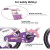 imageJOYSTAR Paris Girls Bike for Ages 38 Years Old 14 16 18 Inch Kids Bike with Training Wheels Basket and Handbrake Multiple ColorsPink