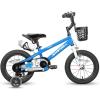 imageJOYSTAR Pluto 12 14 16 18 20 Inch Kids Bike with Light Up Training Wheels Kids Bicycle for Boys Girls Age 312 Years Children Bikes Multiple ColorsBlue