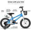imageJOYSTAR Pluto 12 14 16 18 20 Inch Kids Bike with Light Up Training Wheels Kids Bicycle for Boys Girls Age 312 Years Children Bikes Multiple ColorsBlue