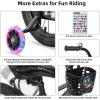 imageJOYSTAR Pluto 12 14 16 18 20 Inch Kids Bike with Light Up Training Wheels Kids Bicycle for Boys Girls Age 312 Years Children Bikes Multiple ColorsCharcoal