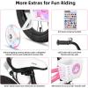 imageJOYSTAR Pluto 12 14 16 18 20 Inch Kids Bike with Light Up Training Wheels Kids Bicycle for Boys Girls Age 312 Years Children Bikes Multiple ColorsPink