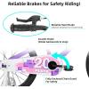 imageJOYSTAR Pluto 12 14 16 18 20 Inch Kids Bike with Light Up Training Wheels Kids Bicycle for Boys Girls Age 312 Years Children Bikes Multiple ColorsPurple