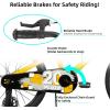 imageJOYSTAR Pluto 12 14 16 18 20 Inch Kids Bike with Light Up Training Wheels Kids Bicycle for Boys Girls Age 312 Years Children Bikes Multiple ColorsYellow