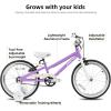 imageJOYSTAR Voyager 14 18 20 Inch Kids Bike Ages 312 Years with Aluminum Alloy Frame Lightweight Kids Bicycle for Boys Girls Multiple ColorsPurple