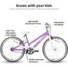 imageJOYSTAR Voyager 14 18 20 Inch Kids Bike Ages 312 Years with Aluminum Alloy Frame Lightweight Kids Bicycle for Boys Girls Multiple ColorsPurple