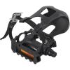 imageDRBIKE Bike Pedals with Toe Clip Cage and Straps for Indoor Bike and Outdoor Bicycles 916 Inch Bicycle Pedals Replacement for MTB Mounatin Stationary Bike 1 Pair Alloy ampamp PPPolypropylene