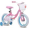 imageJOYSTAR Fairy Girls Bike for Toddlers and Kids Ages 28 Years Old 12 14 16 18 Inch Kids Bike with Training Wheels Handbrake and Basket Toddler Girl Bike Children BicyclePink