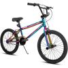 imageJOYSTAR Gemsbok 20 Inch Kids Freestyle BMX Bike for Boys Girls Ages 712 Years 20quot Kids Bicycles for Beginner Level Riders Dual Hand Brakes 2 Pegs Multiple ColorsOil Slick