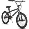 imageJOYSTAR Gemsbok 20 Inch Kids Freestyle BMX Bike for Boys Girls Ages 712 Years 20quot Kids Bicycles for Beginner Level Riders Dual Hand Brakes 2 Pegs Multiple ColorsBlack