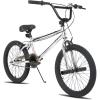 imageJOYSTAR Gemsbok 20 Inch Kids Freestyle BMX Bike for Boys Girls Ages 712 Years 20quot Kids Bicycles for Beginner Level Riders Dual Hand Brakes 2 Pegs Multiple ColorsSilver