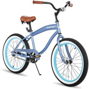 imageJOYSTAR 20quot 24quot 26quot Beach Cruiser Bike for Girls Boys Mens and Womens Single Speed Kids Cruiser Bikes with Coaster Brake Multiple ColorsBlue