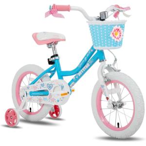 imageJOYSTAR Angel Girls Bike for Toddlers and Kids Ages 213 Years Old 12 14 16 18 20 Inch Kids Bike with Training Wheels ampamp Basket 20 24 Inch Girls Bicycle with Handbrake ampamp KickstandBlue