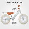 imageJOYSTAR 12 Inch Kids Balance Bike for 2 3 4 5 Years Old Boys Girls Lightweight Toddler Balance Bikes with Adjustable Handlebar and Seat Lightweight Gift BikeWhite