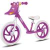 imageJOYSTAR 1214 Inch Kids Balance Bike for 18months5 Years Old Boys Girls Lightweight Toddler Balance Bikes with Footrest and Handlebar Basket or Doll SeatPurple