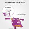 imageJOYSTAR 1214 Inch Kids Balance Bike for 18months5 Years Old Boys Girls Lightweight Toddler Balance Bikes with Footrest and Handlebar Basket or Doll SeatPurple