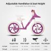 imageJOYSTAR 1214 Inch Kids Balance Bike for 18months5 Years Old Boys Girls Lightweight Toddler Balance Bikes with Footrest and Handlebar Basket or Doll SeatPurple