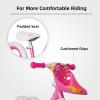 imageJOYSTAR 1214 Inch Kids Balance Bike for 18months5 Years Old Boys Girls Lightweight Toddler Balance Bikes with Footrest and Handlebar Basket or Doll SeatPink