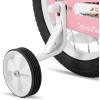imageJOYSTAR Kids Bike for 27 Years Girls Boys wo Dual Handbrake 12 14 16 Inch Princess Girls Bike with Training Wheels Doll Seat Streamers Boys Bikes with Flag ampamp Water Bottle Kids BicycleWhite