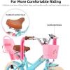 imageJOYSTAR Kids Bike for 27 Years Girls Boys wo Dual Handbrake 12 14 16 Inch Princess Girls Bike with Training Wheels Doll Seat Streamers Boys Bikes with Flag ampamp Water Bottle Kids BicycleBlue