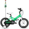 imageJOYSTAR Kids Bike for 27 Years Girls Boys wo Dual Handbrake 12 14 16 Inch Princess Girls Bike with Training Wheels Doll Seat Streamers Boys Bikes with Flag ampamp Water Bottle Kids BicycleZGreen