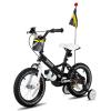 imageJOYSTAR Kids Bike for 27 Years Girls Boys wo Dual Handbrake 12 14 16 Inch Princess Girls Bike with Training Wheels Doll Seat Streamers Boys Bikes with Flag ampamp Water Bottle Kids BicycleZBlack