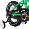 imageJOYSTAR Kids Bike for 27 Years Girls Boys wo Dual Handbrake 12 14 16 Inch Princess Girls Bike with Training Wheels Doll Seat Streamers Boys Bikes with Flag ampamp Water Bottle Kids BicycleZGreen