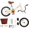 imageJOYSTAR Vintage 12 14 16 Inch Kids Bike with Training Wheels ampamp Basket Girls Bike Ages 27 Years Old Toddler Bikes for Girls Beige Green PinkBeige