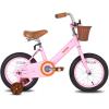 imageJOYSTAR Vintage 12 14 16 Inch Kids Bike with Training Wheels ampamp Basket Girls Bike Ages 27 Years Old Toddler Bikes for Girls Beige Green PinkPink