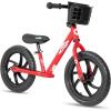 imageJOYSTAR 1214 Inch Kids Balance Bike for 18months5 Years Old Boys Girls Lightweight Toddler Balance Bikes with Footrest and Handlebar Basket or Doll SeatRed