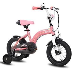 imageJOYSTAR Beetle Kids Bike 12 14 16 Inch Kids Bicycle for Toddler and Kids Ages 27 Years Old Children Bicycles with Training Wheels Multiple ColorsPink