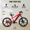 imageJOYSTAR Electric Bike for Kids Teens Ages 7 with 250W Brushless Motor 15 Miles 15MPH Electric Mountain Bicycle with Removable Battery Safe Mini Ebikes with Dual Disc Brakes Multiple ColorsRed