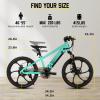 imageJOYSTAR Electric Bike for Kids Teens Ages 7 with 250W Brushless Motor 15 Miles 15MPH Electric Mountain Bicycle with Removable Battery Safe Mini Ebikes with Dual Disc Brakes Multiple ColorsGreen