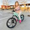 imageJOYSTAR Electric Bike for Kids Teens Ages 7 with 250W Brushless Motor 15 Miles 15MPH Electric Mountain Bicycle with Removable Battery Safe Mini Ebikes with Dual Disc Brakes Multiple ColorsGreen