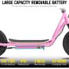 imageJOYSTAR Starmoto Electric Scooter for Kids Ages 612 Max 8 Miles 136 Mph by 250W Motor 12 Wheel Thumb Throttle Easy to Ride ampamp Assemble Foldable EScooter for Big KidsPink