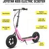 imageJOYSTAR Starmoto Electric Scooter for Kids Ages 612 Max 8 Miles 136 Mph by 250W Motor 12 Wheel Thumb Throttle Easy to Ride ampamp Assemble Foldable EScooter for Big KidsPink