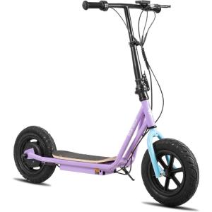 imageJOYSTAR Starmoto Electric Scooter for Kids Ages 612 Max 8 Miles 136 Mph by 250W Motor 12 Wheel Thumb Throttle Easy to Ride ampamp Assemble Foldable EScooter for Big KidsPurple