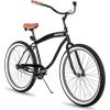 imageJOYSTAR Beach Cruiser Bike 202426 Inch Sizes Perfect for Casual Rides Ergonomic Upright Design Single Speed Simple Coaster BrakeBlack