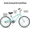 imageJOYSTAR Beach Cruiser Bike 202426 Inch Sizes Perfect for Casual Rides Ergonomic Upright Design Single Speed Simple Coaster BrakeMint Green