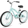 imageJOYSTAR Beach Cruiser Bike 202426 Inch Sizes Perfect for Casual Rides Ergonomic Upright Design Single Speed Simple Coaster BrakeMint Green